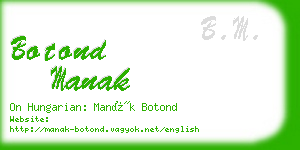 botond manak business card